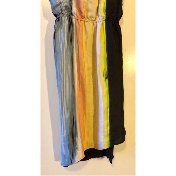 New HYPE 100% SILK DRESS Multicolor Asymmetrical L - Picture 9 of 10